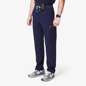 Men’s Figs Axim Cargo Scrub Pants, Navy, size Large